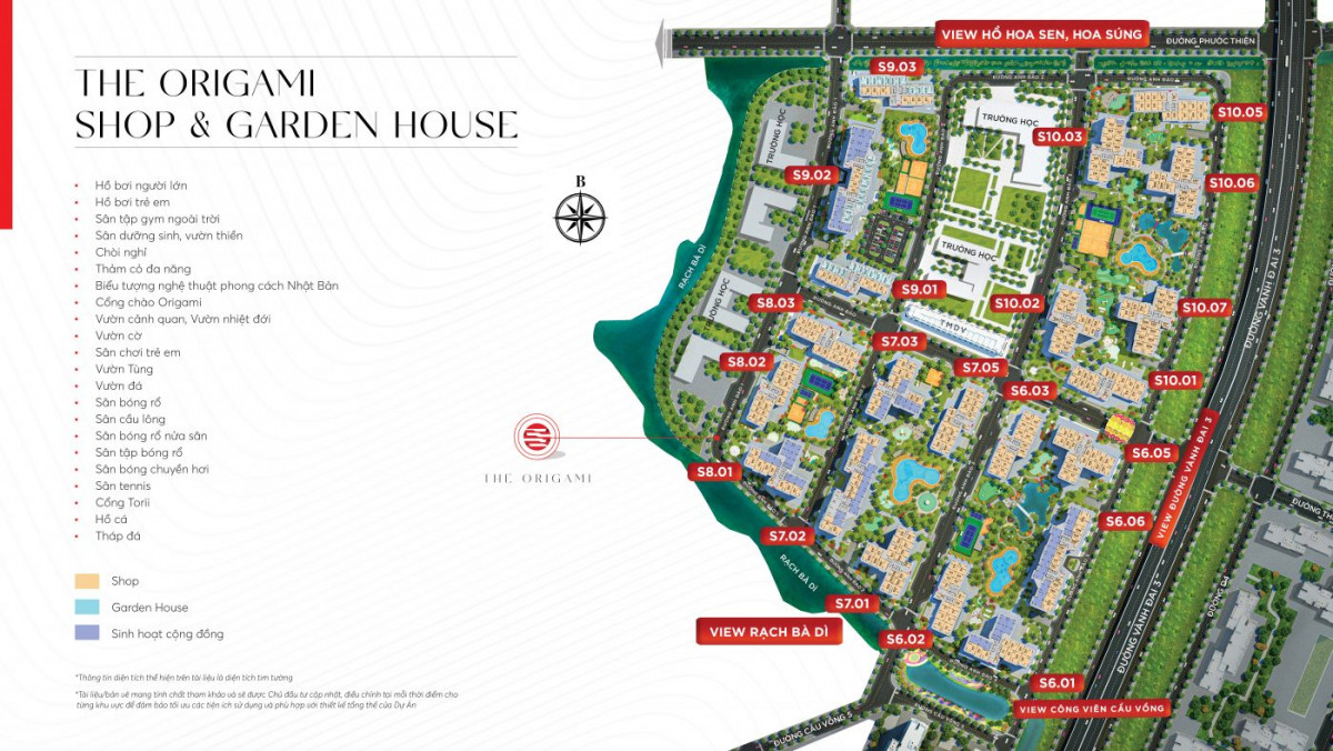 TỔNG MẶT BẰNG SHOPHOUSE PHÂN KHU ORIGAMI