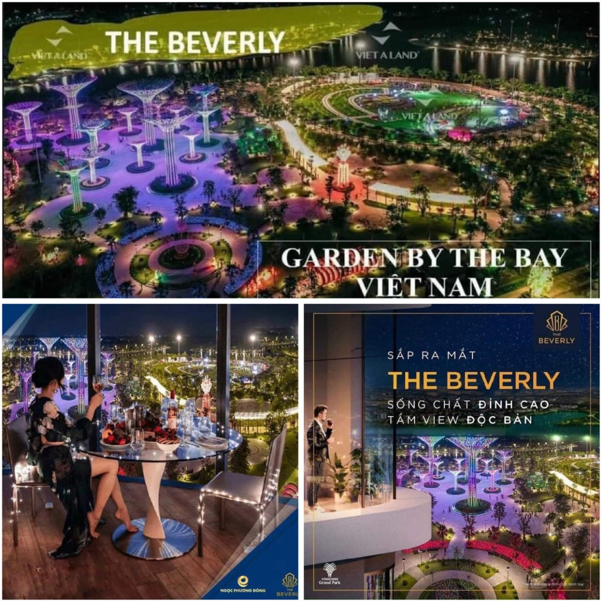 View 180 độ toàn cảnh đại công viên biển hồ 36ha ban đêm