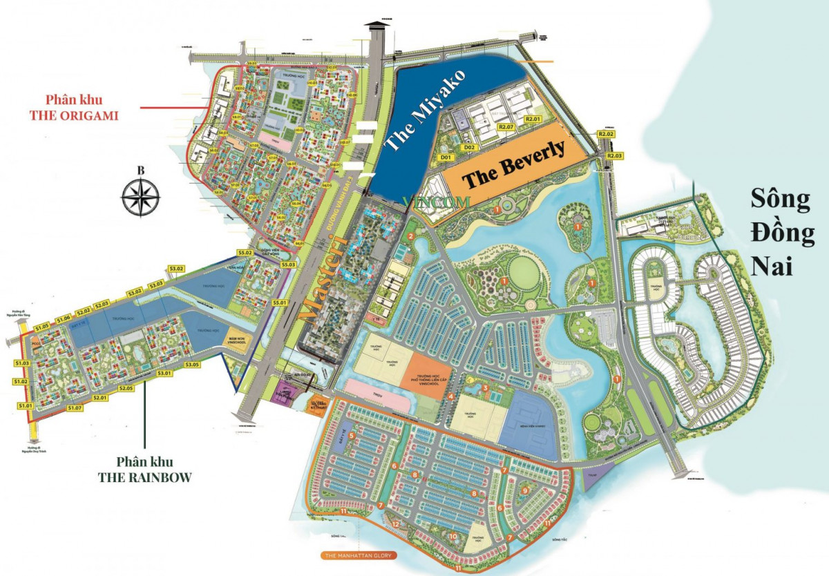 Sơ đồ tổng thể dự án Vinhomes Grand Park