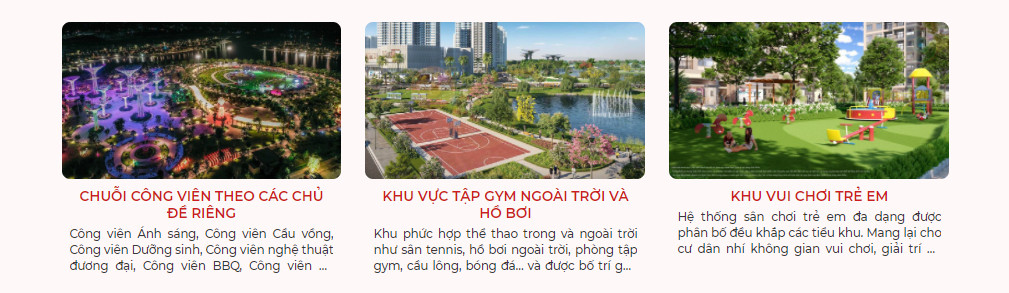 HỆ THỐNG TIỆN ÍCH ĐẲNG CẤP QUỐC TẾ